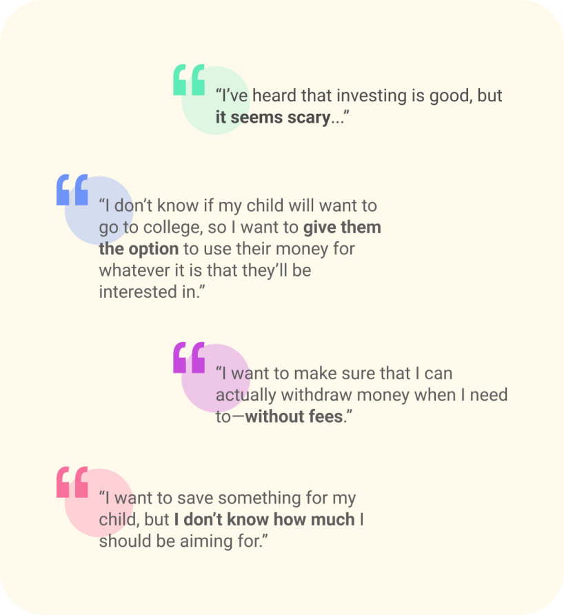 User quotes from interviews